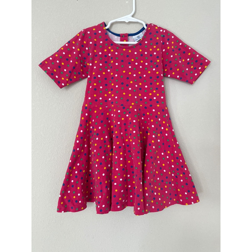 Florence Eiseman Hot Pink Polka Dot Twirl Dress Girls‎ Size 5 Tie Waist